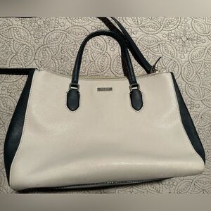 Kate Spade Black and Cream Satchel with Wallet